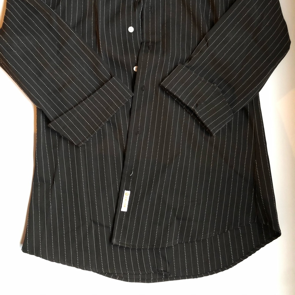Vintage black and white striped blouse
